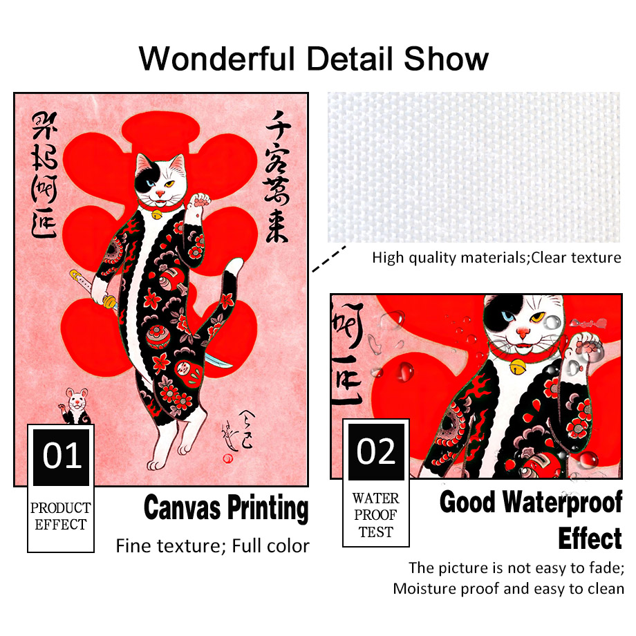Japanese Samurai Cat Wall Art  - đánh giá và giá Japanese Lifestyle And Traditions