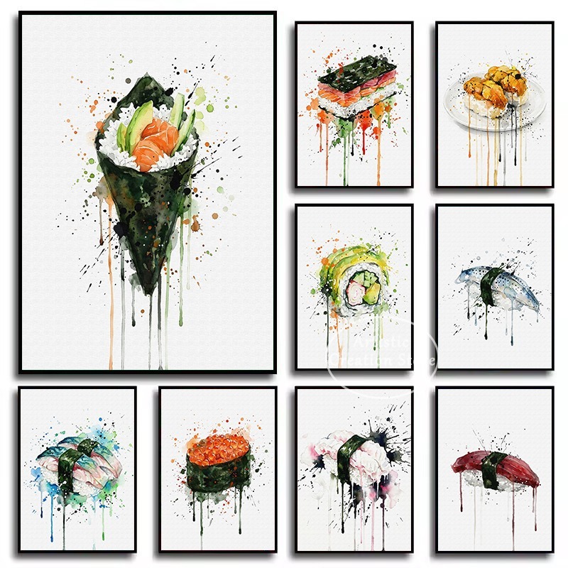 Watercolor Japanese Food Eel S - đánh giá và giá Japanese Food Lifestyle
