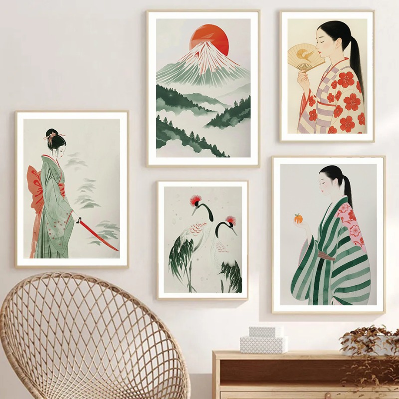 Mount Fuji & Crane Japanese Wa - đánh giá và giá Japanese Lifestyle And Traditions
